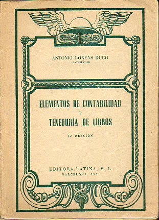 ELEMENTOS DE CONTABILIDAD Y TENEDURA DE LIBROS. 4 ed.