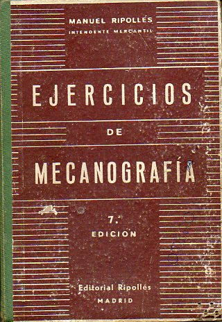 EJERCICIOS DE MECANOGRAFA. 7 edicin.