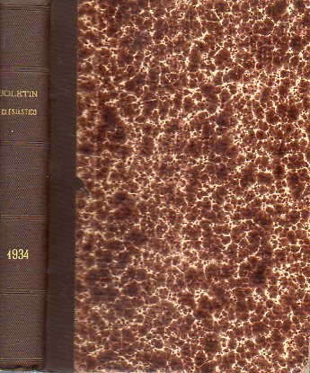 REVISTA: BOLETN OFICIAL DEL OBISPADO DE VITORIA. Aos LXX-LVII. 1934. 25 nmeros encuadernados en 1 vol.
