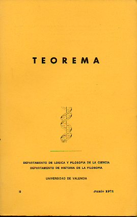 TEOREMA. Revista del Departamento de Lgica y Filosofa de la Ciencia. N 2.