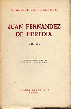 OBRAS. Edicin, prlogo y notas de Rafael Ferreras.