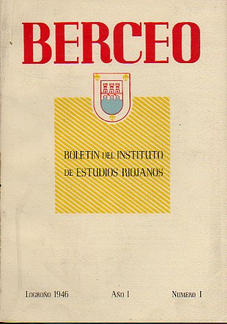 BERCEO. Boletn del Instituto de Estudios Riojanos. Ao I. Nmero I.