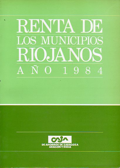 RENTA DE LOS MUNICIPIOS RIOJANOS. AO 1984.