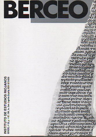 Revista: BERCEO. N 120. Varea, 1979-1988: Epigrafa y numismtica. Una institucin benfica municipal: la Caa Cuna del Nio Jess. El templo parroqui