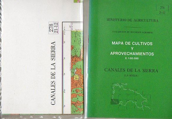 MAPA DE CULTIVOS Y APROVECHAMIENTOS. E. 1: 50.000. CANALES DE LA SIERRA (LA RIOJA).