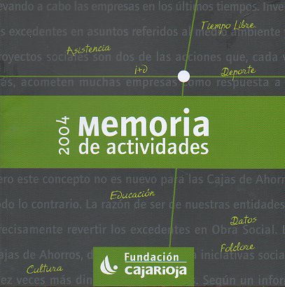 MEMORIA DE ACTIVIDADES. 2004.