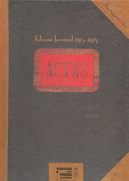 JUNTAS GENERALES. ACTAS. EDICIN FACCSMIL 1915-1927.
