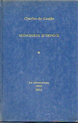 MMORIES DESPOIR. Le renouveau. 1958-1962.