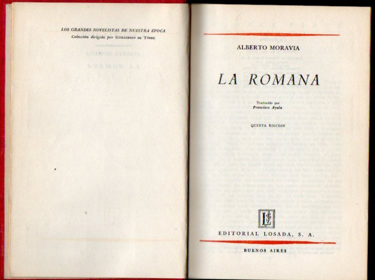LA ROMANA. Traduccin de Francisco Ayala.5  ed.