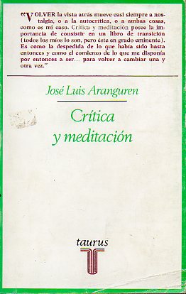 CRTICA Y MEDITACIN.