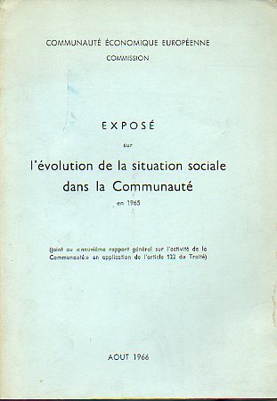 EXPOS SUR LVOLUTION DE LA SITUATION SOCIALE DANS LA COMMMUNAUT EN 1965.