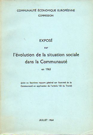 EXPOS SUR LVOLUTION DE LA SITUATION SOCIALE DANS LA COMMMUNAUT EN 1963.