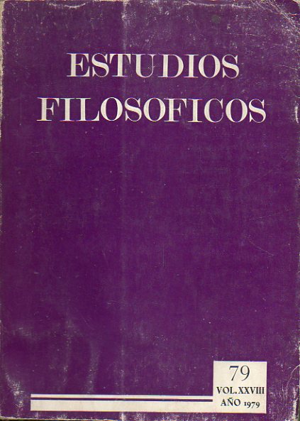 ESTUDIOS FILOSFICOS. Vol. XXVIII. N 79.