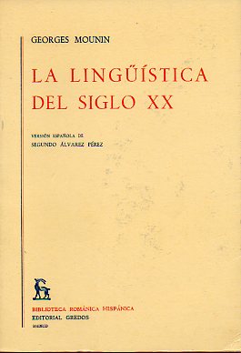 LA LINGSTICA DEL SIGLO XX.