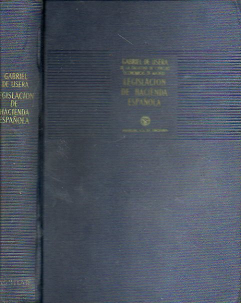 LEGISLACIN DE HACIENDA ESPAOLA. 5 ed.