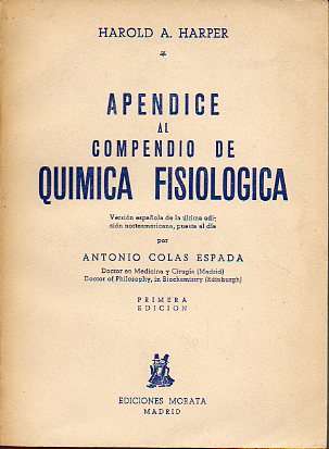 APNDICE AL COMPENDIO DE QUMICA FISOLGICA. 1 edicin espaola.