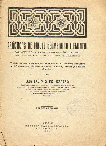 PRCTICAS DE DIBUJO GEOMTRICO ELEMENTAL. 3 ed.