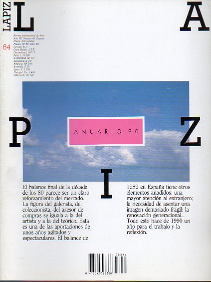 LPIZ. Revista Internacional de Arte de Arte. Ao VII. N 64. ANUARIO 90.