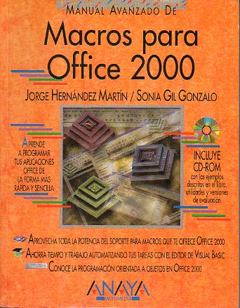 MACROS PARA OFFICE 2000. Incluye CD-ROM.