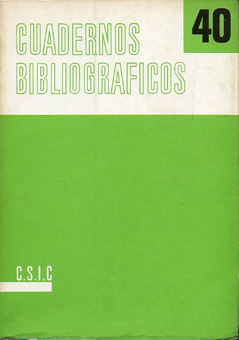 CUADERNOS BIBLIOGRFICOS. N 40.