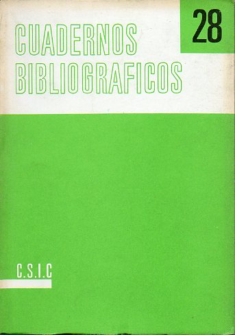 CUADERNOS BIBLIOGRFICOS. N 28.