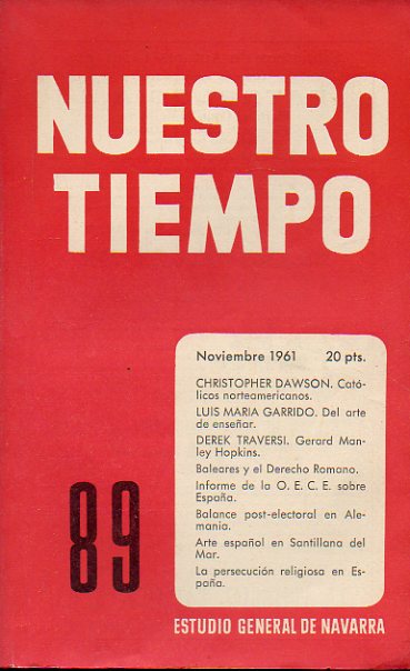 NUESTRO TIEMPO. Revista de cuestiones actuales. N 89.