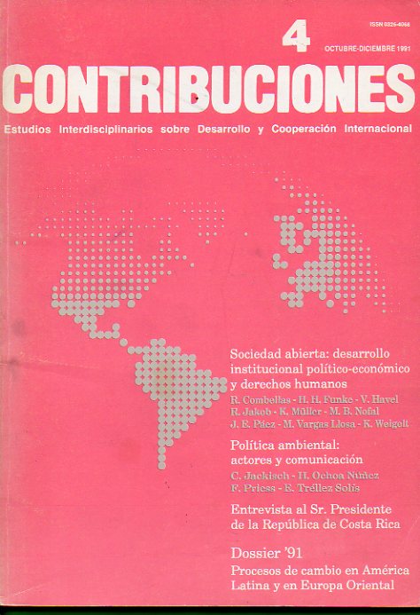 CONTRIBUCIONES. Revista de la Konrad Adenauer Stiftung-CEDLA. Ao 91. N 4.
