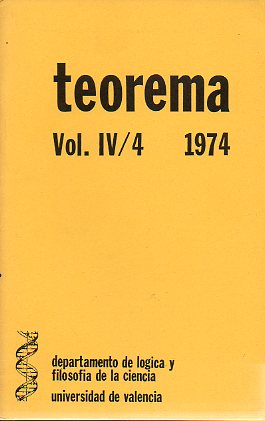 Revista TEOREMA. Vol. III. N 2-3.