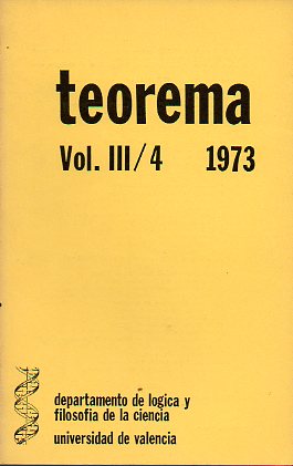 Revista TEOREMA. Vol. III. N 4.