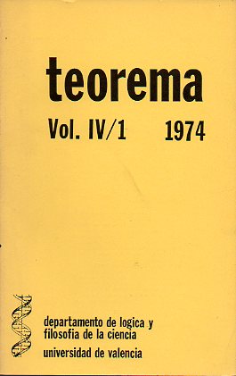 Revista TEOREMA. Vol. IV. N 1.