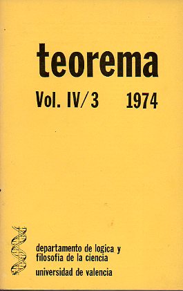 Revista TEOREMA. Vol. IV. N 3.