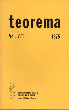 Revista TEOREMA. Vol. V. N 1.