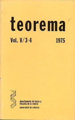 Revista TEOREMA. Vol. V. N 3/4.