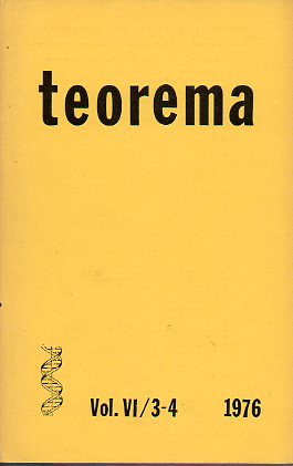 Revista TEOREMA. Vol. VI. N 3/4.