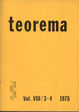 Revista TEOREMA. Vol. VIII. N 3/4.