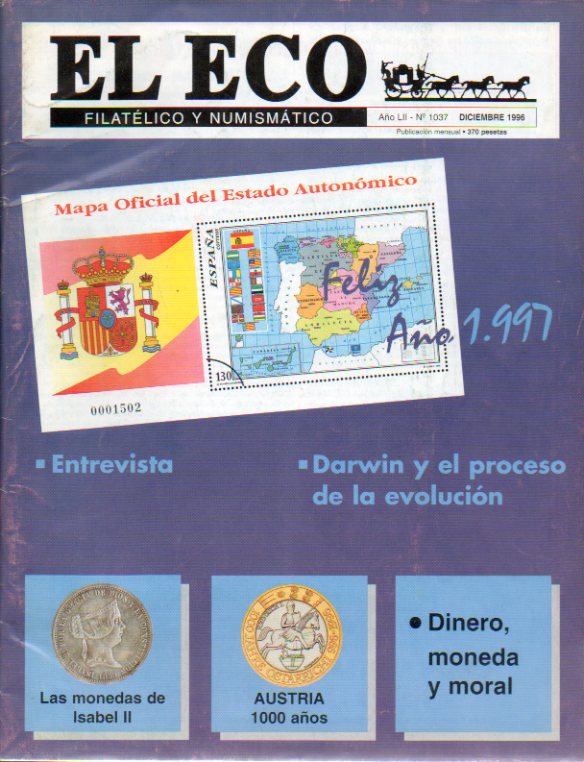 Revista EL ECO FILATLICO Y NUMISMTICO. Ao LII. N 1037.