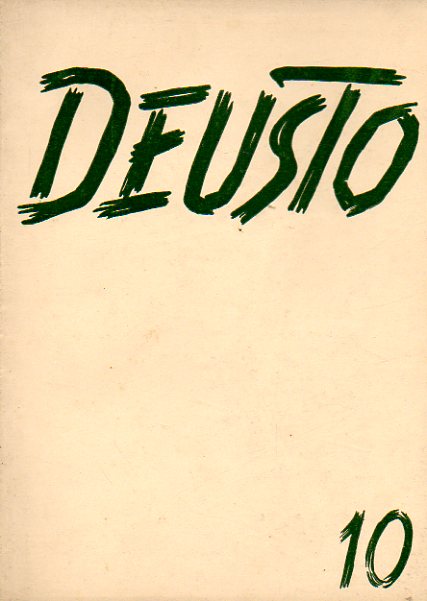 DEUSTO. Revista Trimestral publicada por los alumnos de la universidad de Deusto. N 10.