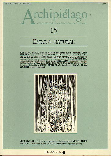 ARCHIPILAGO. Cuadernos de Crtica de la Cultura. N 15. Carpeta: .Estado Natural. Ilustrs. Dinah Salama.