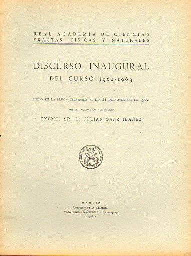 LA NUEVA CITOLOGA. Discurso inaugural del curso 1962-1963.