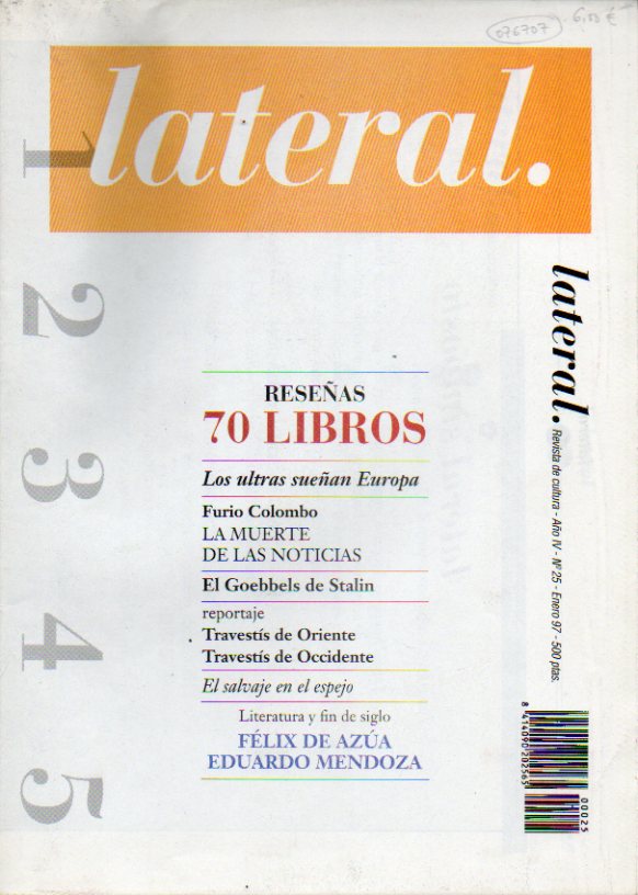LATERAL. Revista de cultura. Ao IV. N 25.