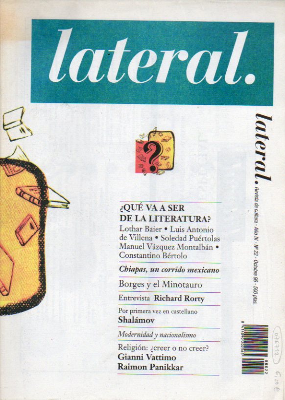 LATERAL. Revista de cultura. Ao III. N 22.
