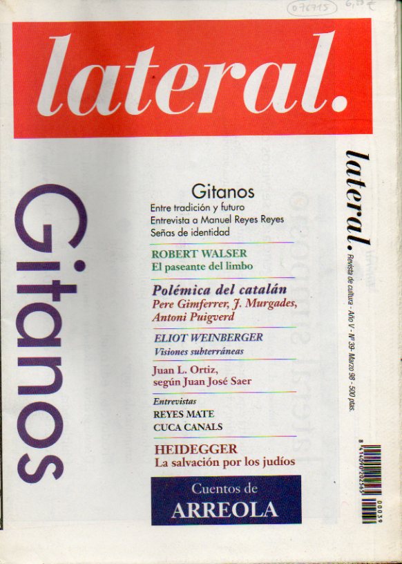 LATERAL. Revista de cultura. Ao V. N 39.