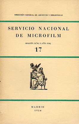 SERVICIO NACIONAL DEL MICROFILM. Boiletn N 2 (Ao 1954).
