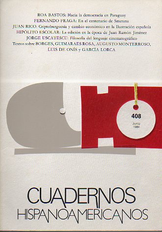 CUADERNOS HISPANOAMERICANOS. N 408.