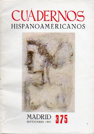 CUADERNOS HISPANOAMERICANOS. Revista mensual de cultura hispnica. N 375.