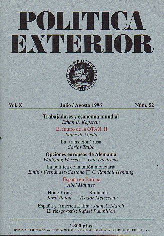 POLTICA EXTERIOR. Vol. X. N 52.