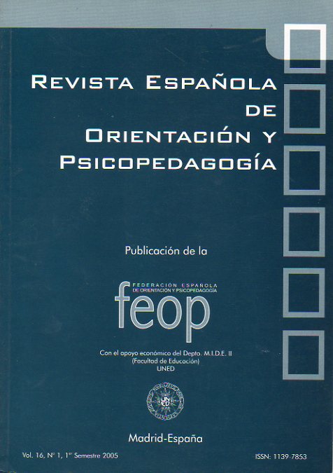 REVISTA ESPAOLA DE ORIENTACIN Y PSICOPEDAGOGA. Vol. 16. N 1.