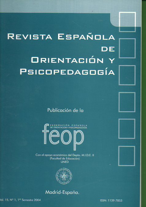 REVISTA ESPAOLA DE ORIENTACIN Y PSICOPEDAGOGA. Vol. 15. N .1