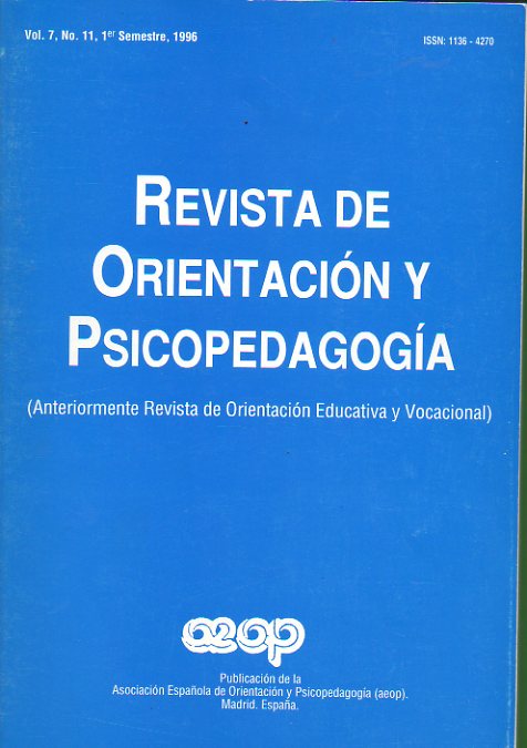 REVISTA ESPAOLA DE ORIENTACIN Y PSICOPEDAGOGA. Vol. 7. N 11.