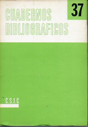 CUADERNOS BIBLIOGRFICOS. N 37.